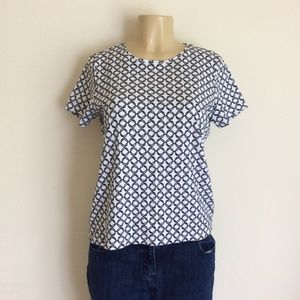 Charter Club Black and white geometric top